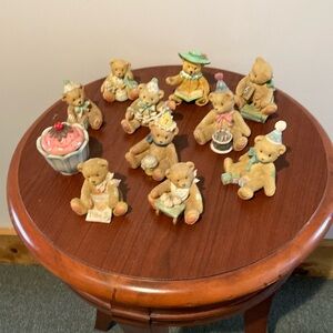 Priscilla Hillman Charished Teddy's birthday bears collection age 1-10 1992-2000